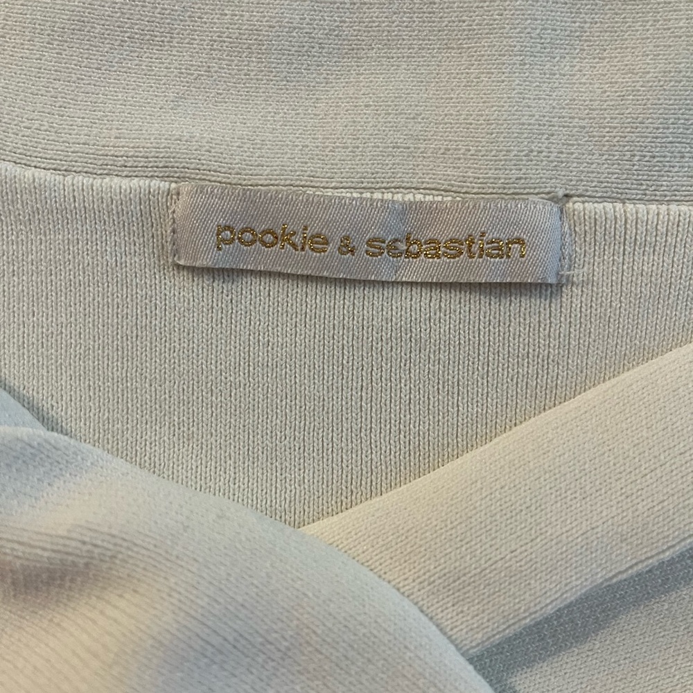 Pookie & Sebastian off-the-shoulder top in White - Picture 3 of 6